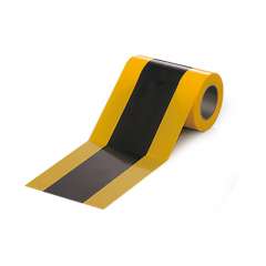 トラテープ 黄黒 90mm幅 帯模様 374-02