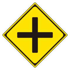 警戒標識（201-A）＋型道路交差点　894-30B