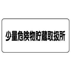 危険物標識「少量危険物貯蔵取扱所」エコユニボード 830-57