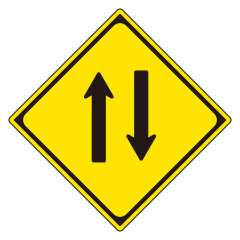 警戒標識（212の2）二方向交通　894-47B