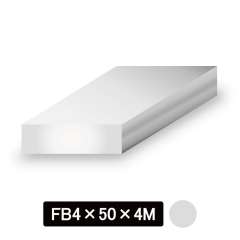 アルミ平角棒(FBフラットバー)/アルマイト付 FB4×50×4M　シルバー