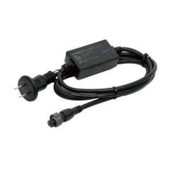 LEDストリングス用　6A整流付きメタルパワーコード　LED-PL-6PC-BK