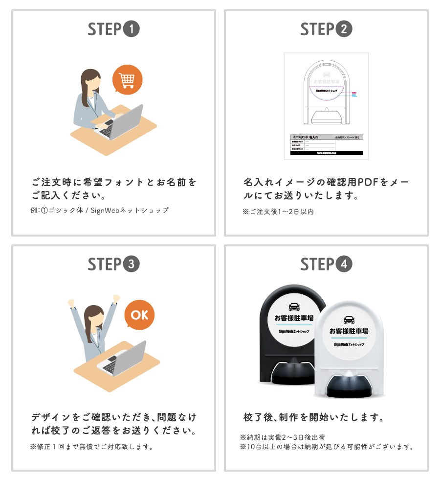 反射シリーズ 06「お客様駐車場」 ミニスタンド_s2