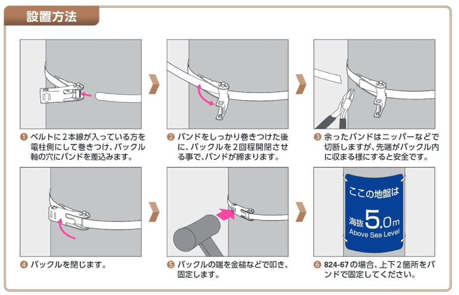 電柱標識用ステンレスベルト 10本1組 395-82(395-82)_s1