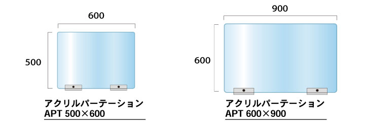 アクリルパーテーション (新型コロナウィルス感染対策)(APT500×600 / APT600×900)_s1