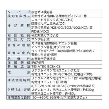 複合ガス検知器 ポータブルマルチガスモニター 391-06(391-06)_3