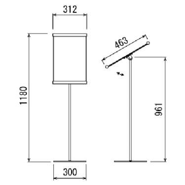 フロアスタンド 2831 S A3タテ ステン(2831)_2