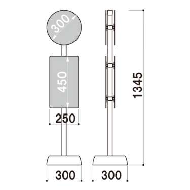 バス停風ディスプレイサイン BUS-01C-W 両面(BUS-01C-W)_2
