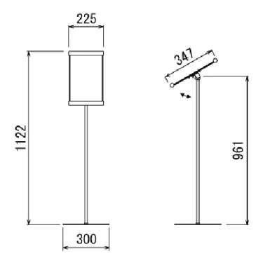 フロアスタンド 2831 S A4タテ ステン(2831)_2