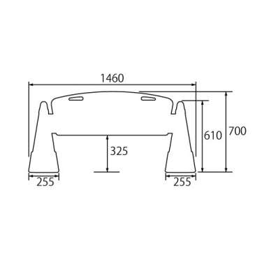 フィールドアーチ 「来客用駐車場」片面表示　865-271(865-271)_2