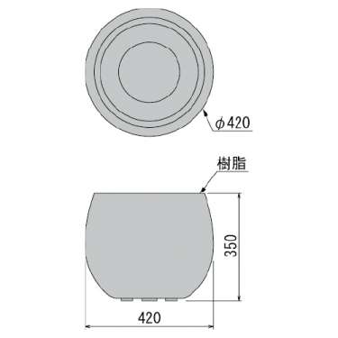 樹木プランター GR5097 H1800 パキラ(GR5097)_4