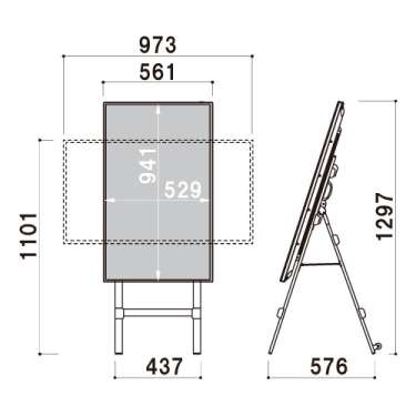 Comabo イーゼルタイプ TP43CS3 ホワイト(TP43CS3　ホワイト　(使用ディスプレイ：フィリップス43BDL4050Q/11))_2