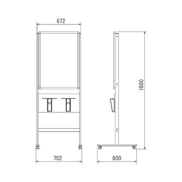 ポスタースタンド 292 パンフレットラック付き仕様 S A1 パンフワイヤー仕様 ステン(292)_2