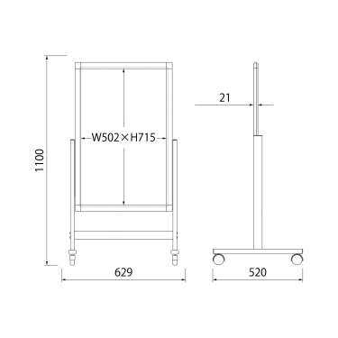 フロアースタンド ロータイプ 片面 B2_6