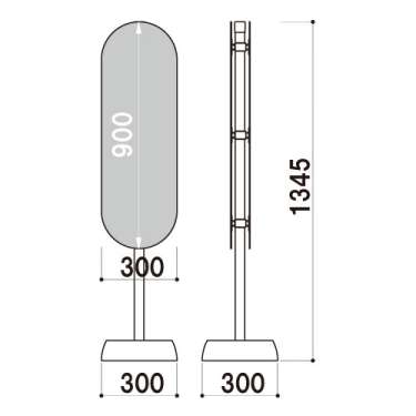 バス停風ディスプレイサイン BUS-02C-W 両面(BUS-02C-W)_2