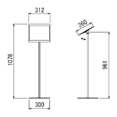 フロアスタンド 2831 S A4ヨコ ステン(2831)_2