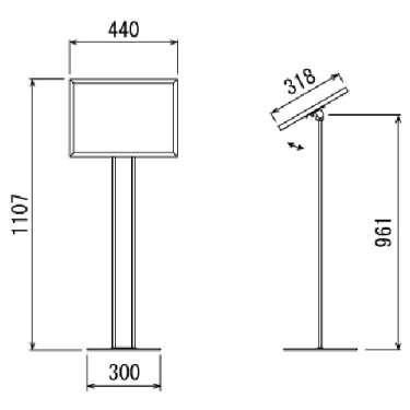 フロアスタンド 2838 SP A3 セピア木目(2838)_3