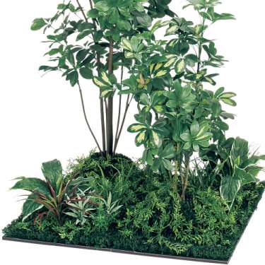 連接樹木 GM5715 H1800 450角4連 シェフレラ(GM5715)_2