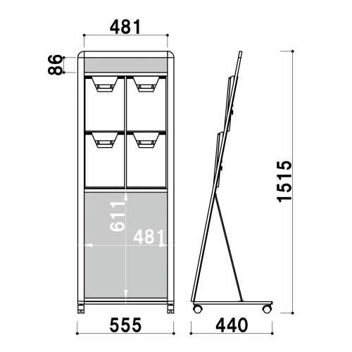 全面表示カタログスタンド　PRL-422(PRL-422)_2