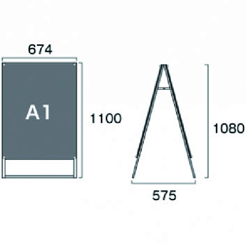 ポスター用スタンド看板マグネジ　PSSKMN-A1RB(PSSKMN-A1RB)_2