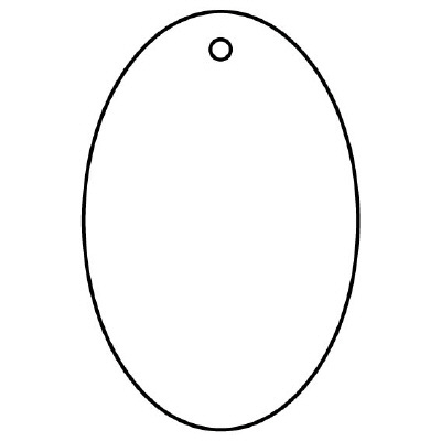 エコユニボード 白 45×30×2.0mm厚 だ円型 φ4mm穴上1 5枚1組 886-49(886-49)