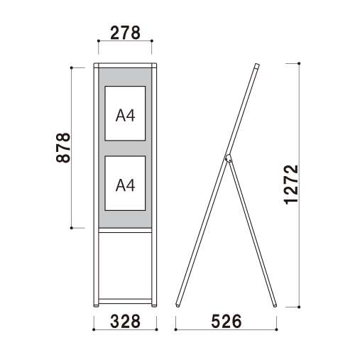 メッセージボードスタンド　MA-30　シルバー(MA-30)_2