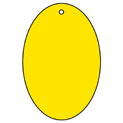 エコユニボード 黄 60×40×2.0mm厚 だ円型 φ4mm穴上1 5枚1組 886-47(886-47)