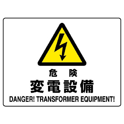 JIS規格安全標識板　危険　変電設備　804-56B(804-56B)