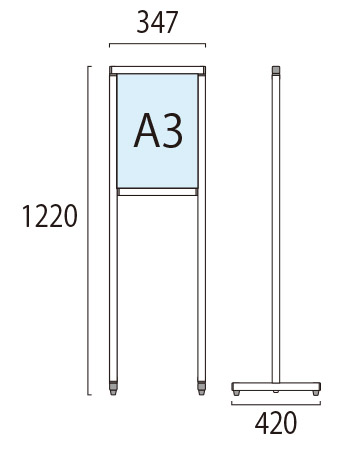 スマートメッセージスタンド A3両面　SMMSAC-A3R(SMMSAC-A3R)_2