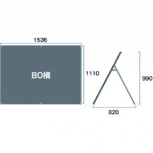 ポスター用スタンド看板マグネジ　PSSKMN-B0YLKB(PSSKMN-B0YLKB)_2