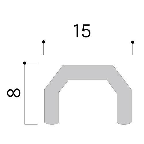 パノラマレール用U字バー U-2 L=2000mm(U-2)_2