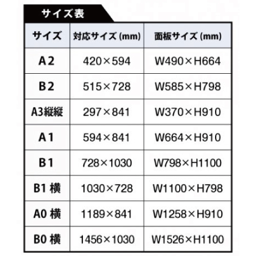 ポスタースタンド看板マグネジ用アンダーバー付アクリル板　PSMNAC-A2(PSMNAC-A2)_2