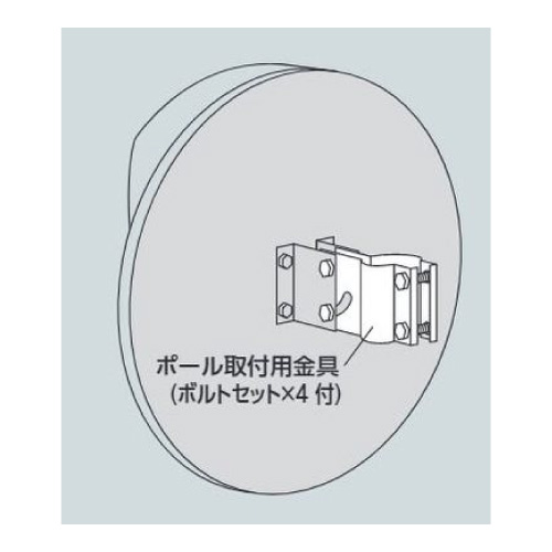 カーブミラー アクリル製丸型一面鏡 φ1000mm ミラーのみ 384-62(384-62)_2