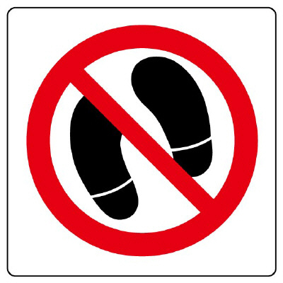 ピクトサインステッカー「土足厳禁」2枚1組 839-04A(839-04A)