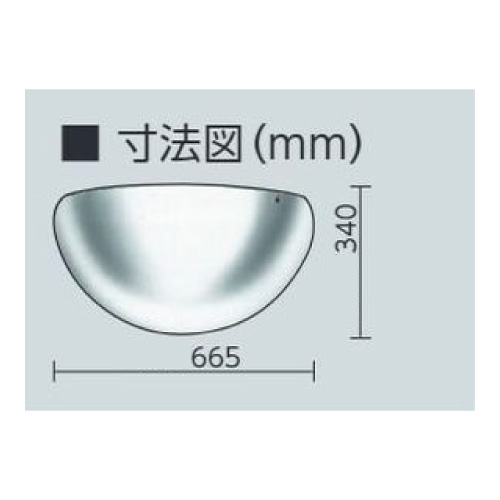 ラウンドミラー ラミ H247×W480mm 869-791(869-791)_2