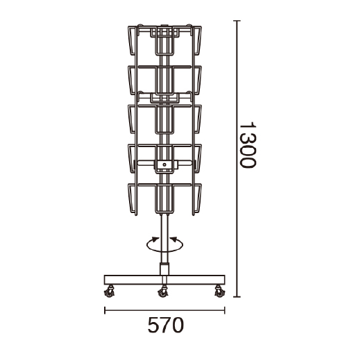 回転カタログ入れ A4縦 5段4面(012J-50336***)_2