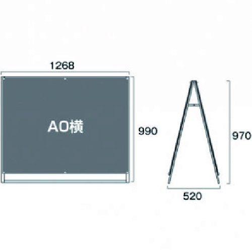 ポスター用スタンド看板マグネジ　BPSSKMN-A0YLRB(BPSSKMN-A0YLRB)_2