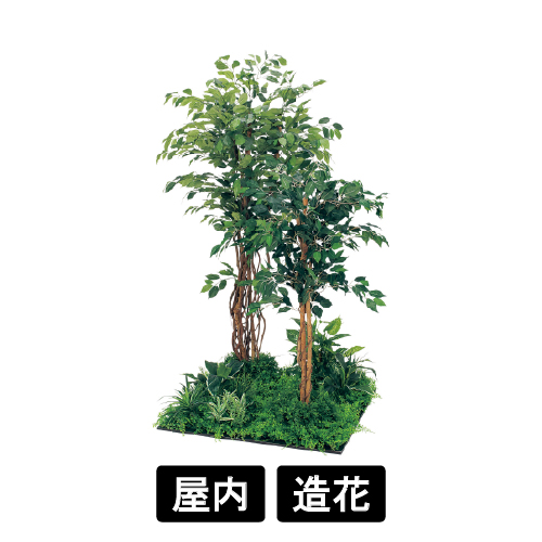 連接樹木 GM5710 H1800 450角4連 フィカスベンジャミン