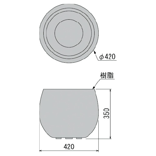 樹木プランター GR5097 H1800 パキラ(GR5097)_4