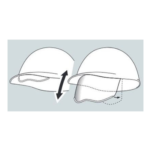 ヘルメット 防災面収納式 衝撃吸収ライナー付 通気孔付 ホワイト 873-78WH(873-78WH)_3