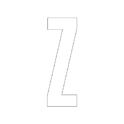 路面表示シート「Z」H120×W60mm ホワイト 835-090W(835-090W)