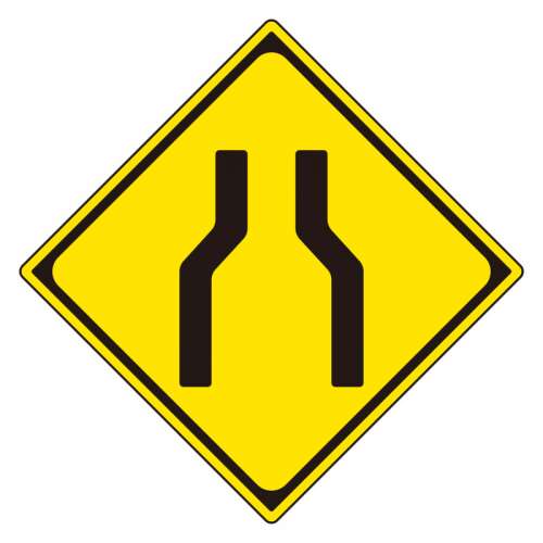 道路標識 警戒標識 幅員減少（212）片面表示 894-46B(894-46B)