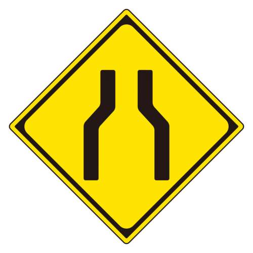道路標識 警戒標識 幅員減少（212）片面表示 894-46B(894-46B)