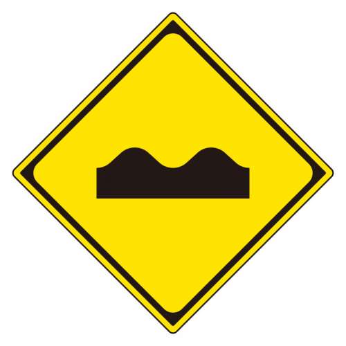 道路標識 警戒標識 路面凹凸あり（209の3）片面表示 894-43B(894-43B)