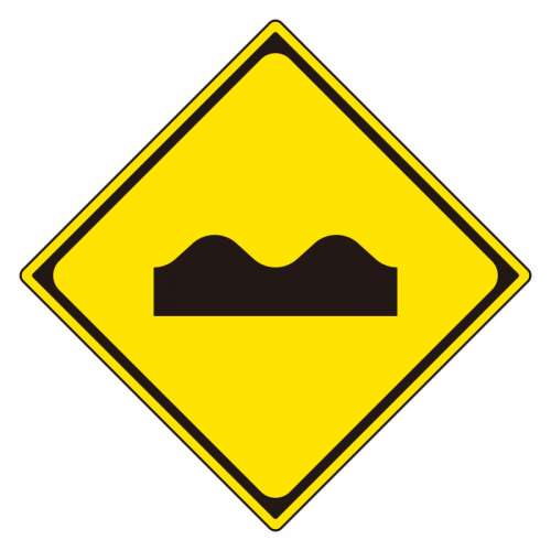 道路標識 警戒標識 路面凹凸あり（209の3）片面表示 894-43B(894-43B)
