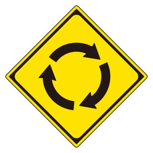 道路標識 警戒標識 ロータリーあり（201の2）片面表示 894-34B(894-34B)