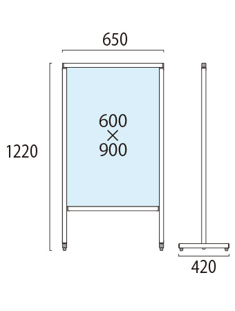 スマートメッセージスタンドホワイトボード600×900　SMMSWB-600×900(SMMSWB-600×900)_2