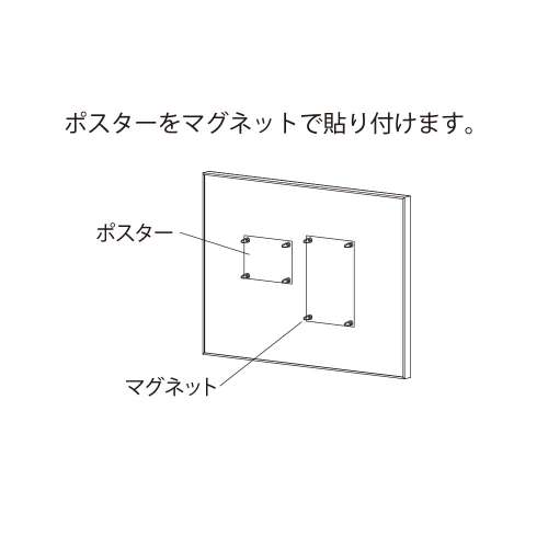 掲示ボード 694 C-HO 1500×900 シルバー/ボード北欧柄(694)_8