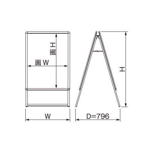 PG-Aサイン B1 両面 屋外パックシート仕様 シルバー_3