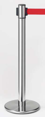 ベルトパーテーション ヘッド回転タイプ レッド 870-962RD